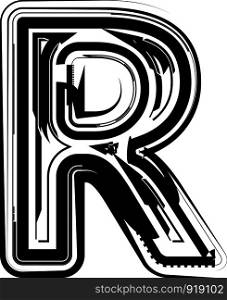 Abstract Letter R