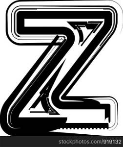 Abstract Letter z