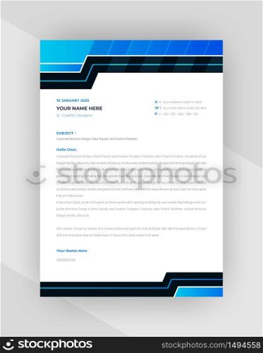 Abstract letterhead template design With Corporate Style.