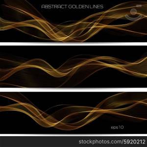 Abstract light background. Abstract gold luxury wave layout background. Vector illustration