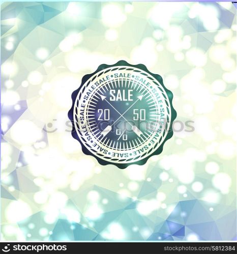 Abstract light background with label for sale. Abstract background