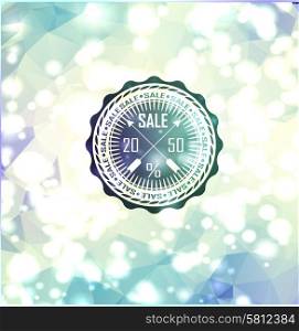 Abstract light background with label for sale. Abstract background