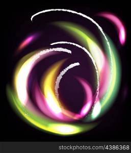 Abstract light background with neon lines