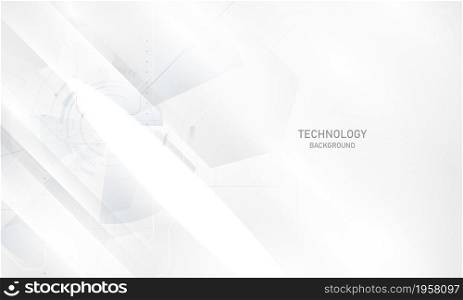 Abstract light blue and white background poster with dynamic technology network vector illustration