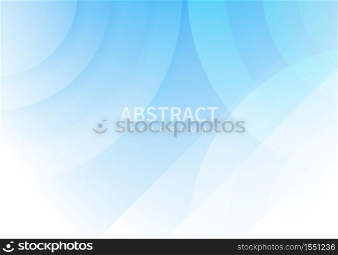 Abstract light blue circles overlapping with on white background. Vector illustration