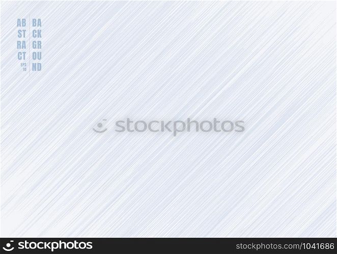 Abstract light blue striped lines streak diagonal background and texture. Vector illustration