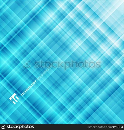 Abstract light blue technology background. Digital fractal pattern. Blurred texture with glass effect. Vector illustration
