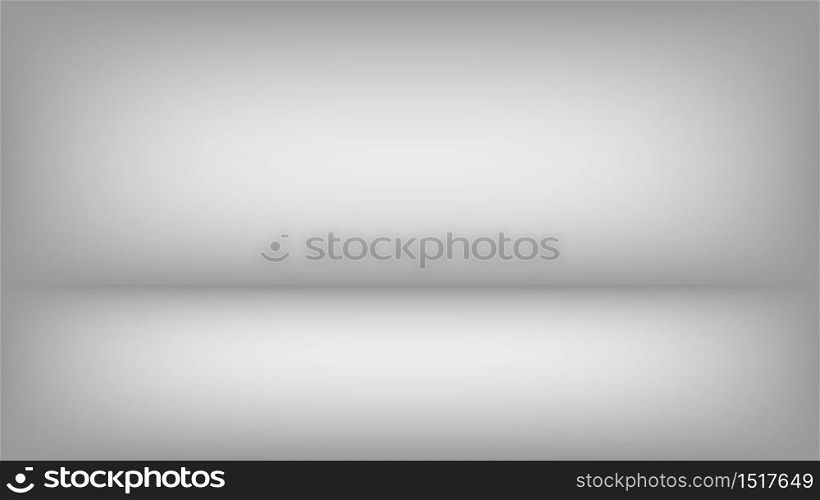 Abstract light gray cement wall room gradient background, vector illustration