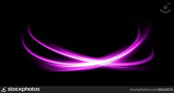 Abstract light lines of movement and speed with purple color sparkles. Light everyday glowing effect. semicircular wave, light trail curve swirl, car headlights, incandescent optical fiber. Abstract light lines of movement and speed with purple color sparkles. Light everyday glowing effect. semicircular wave, light trail curve swirl, car headlights, incandescent optical fiber.