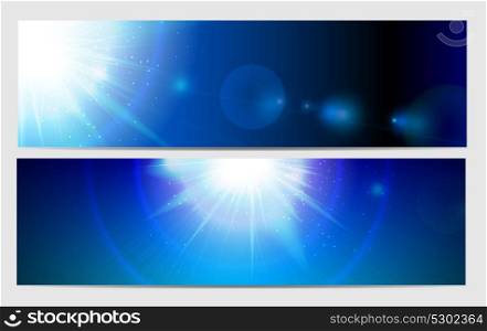 Abstract Light on Blue Background Vector Illustration EPS10. Abstract Light Background Vector Illustration