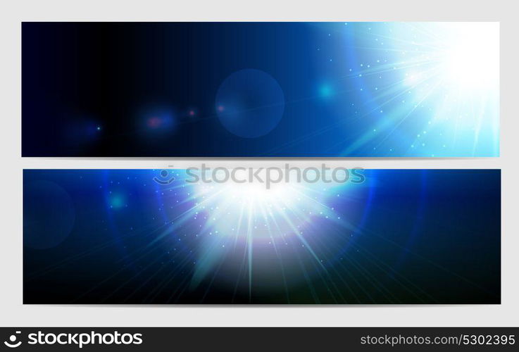 Abstract Light on Blue Background Vector Illustration EPS10. Abstract Light Background Vector Illustration