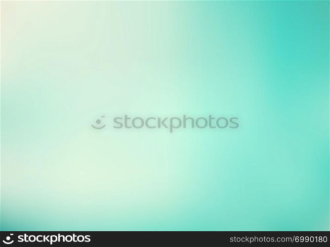 Abstract lighting effect gradient turquoise pastel green mint color background. Vector illustration
