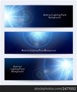 Abstract lighting flare vector banners. Ray and poster or card, starburst light, vector illustration. Abstract lighting flare vector banners