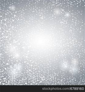 Abstract Lights with Snowflakes on Grey Background, Vector Illustration, for christmas snowflake and snow background