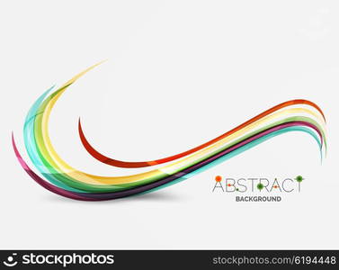 Abstract line background. Abstract line background - color curve stripes in motion concept and with light and shadow effects. Presentation banner and business card message design template