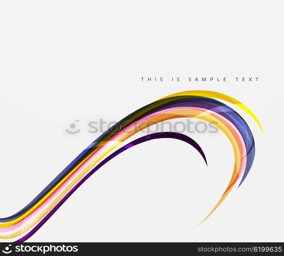 Abstract line background. Abstract line background - color curve stripes in motion concept and with light and shadow effects. Presentation banner and business card message design template