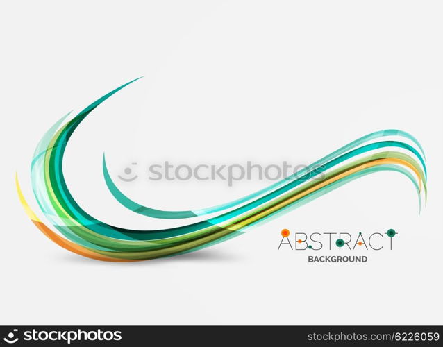 Abstract line background. Abstract line background - color curve stripes in motion concept and with light and shadow effects. Presentation banner and business card message design template