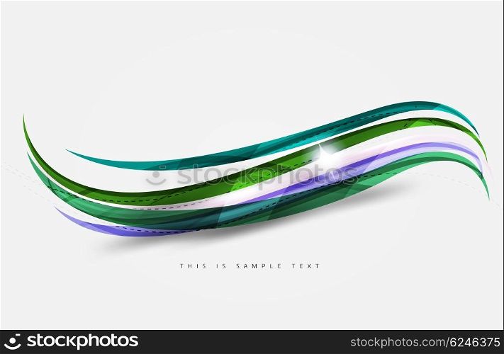 Abstract line background. Abstract line background - color curve stripes in motion concept and with light and shadow effects. Presentation banner and business card message design template