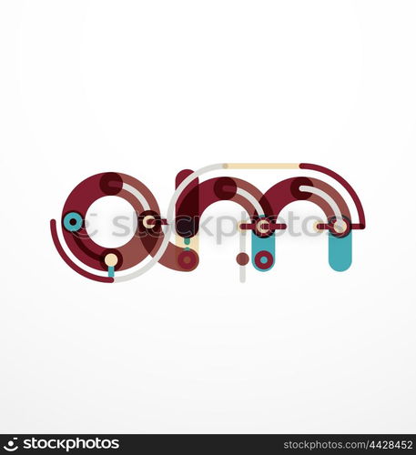 Abstract line design letter logo. Abstract line design letter logo created with colorful line segments