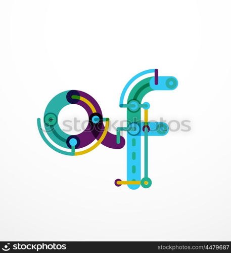 Abstract line design letter logo. Abstract line design letter logo created with colorful line segments