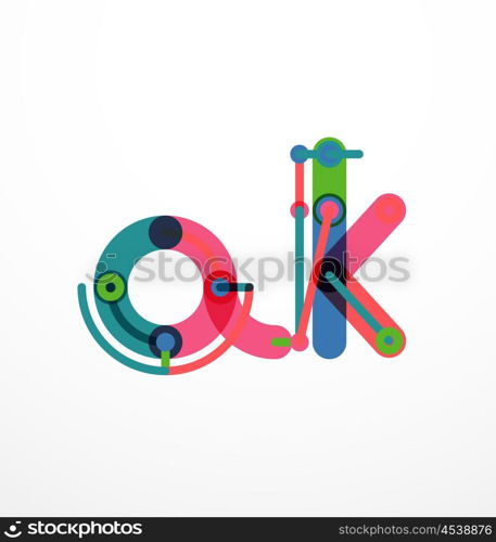 Abstract line design letter logo. Abstract line design letter logo created with colorful line segments