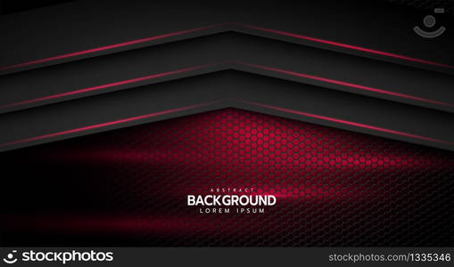 Abstract line direction on hexagon mesh design modern luxury futuristic background vector illustration.