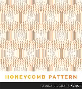 Abstract line honeycomb seamless pattern natural Vector Image