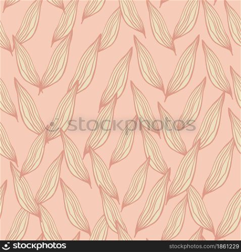 Abstract line leaves pattern. Botanical backdrop. Creative nature wallpaper. Design for fabric , textile print, wrapping, cover. vector illustration.. Abstract line leaves pattern. Botanical backdrop.