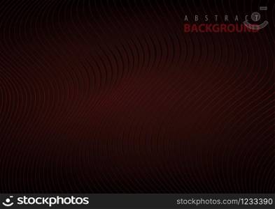 Abstract Line Pattern Background on Dark Red