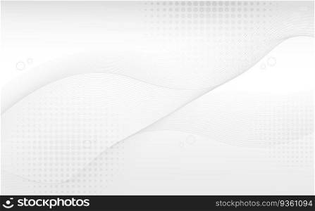 Abstract line pattern stripe wavy decorative artwork with geometric and halftone decoration. Overlapping design on white background. Vector