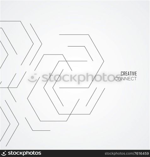 Abstract line shapes and pattern hexagon. Minimalistic design background.. Abstract line shapes and pattern hexagon. Minimalistic design background