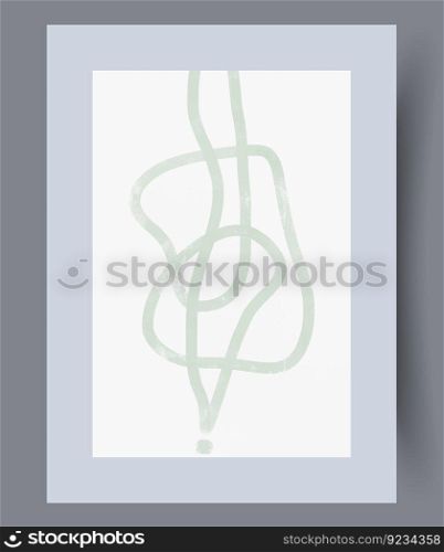 Abstract line tortuous aesthetics wall art print. Wall artwork for interior design. Contemporary decorative background with aesthetics. Printable minimal abstract line poster.. Abstract line tortuous aesthetics wall art print