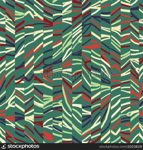 Abstract linear seamless pattern. Decorative curved lines wallpaper. Modern organic shapes background. Bark ornament. Design for fabric , textile print, surface, wrapping, cover. Vector illustration. Abstract linear seamless pattern. Decorative curved lines wallpaper. Modern organic shapes background. Bark ornament.