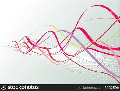 Abstract lines background: composition of colored curved lines - great for backgrounds, or layering over other images