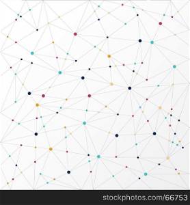 Abstract lines connection technology colorful, Vector illustration background