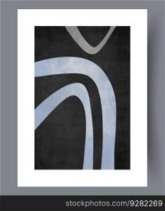 Abstract lines experimental postmodernism wall art print. Wall artwork for interior design. Contemporary decorative background with postmodernism. Printable minimal abstract lines poster.. Abstract lines postmodernism wall art print