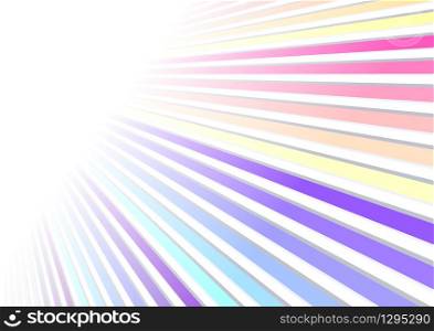 Abstract lines geometric pastel color pattern perspective on white background. You can use for template brochure design. poster, banner web, flyer. Vector illustration