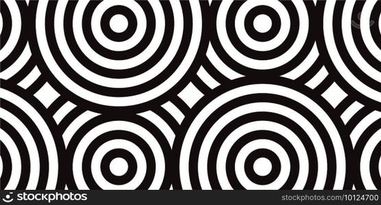 Abstract lines geometric seamless pattern. Rounded pattern. Vector background. 