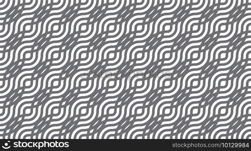 Abstract lines geometric seamless pattern. Rounded pattern. Vector repeat endless fabric background. 
