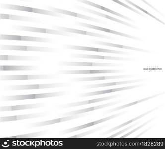 Abstract lines grey and white technology geometric design. Stripes white and gray gradient background. illustration - Vector, eps 10