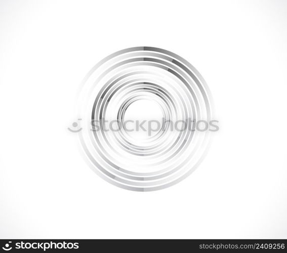 Abstract Lines in Circle Form, Design element, Geometric shape, Striped border frame for image, Technology round Logo, Spiral Vector Illustration