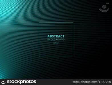 Abstract lines pattern green fluorescent on black background and texture. Technology futuristic concept. Vector illustration