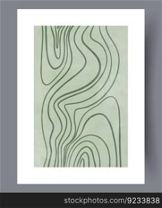 Abstract lines tortuous aesthetics wall art print. Contemporary decorative background with aesthetics. Printable minimal abstract lines poster. Wall artwork for interior design.. Abstract lines tortuous aesthetics wall art print