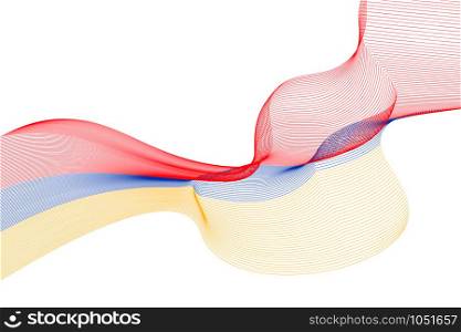 Abstract lines vector background. Colours of Armenian flag. Eps10.