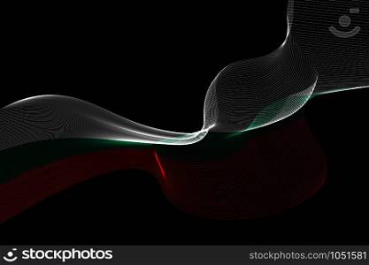 Abstract lines vector background. Colours of Bulgaria flag. Eps10.