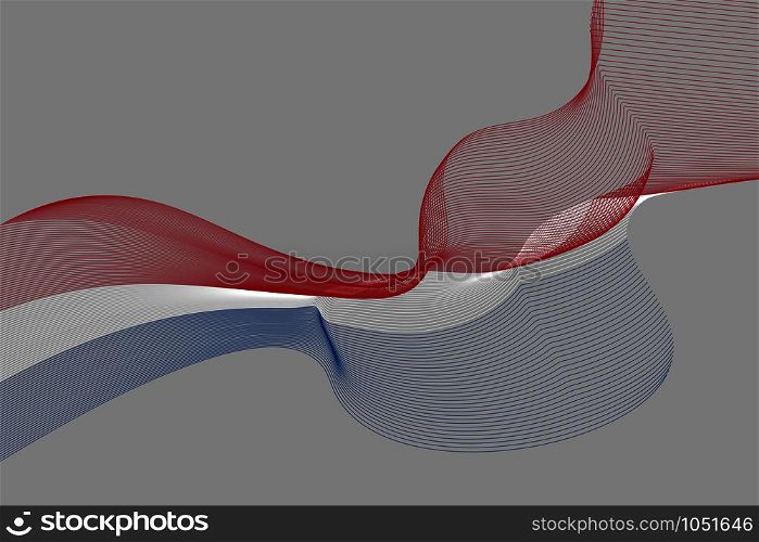 Abstract lines vector background. Colours of Dutch flag. Eps10.