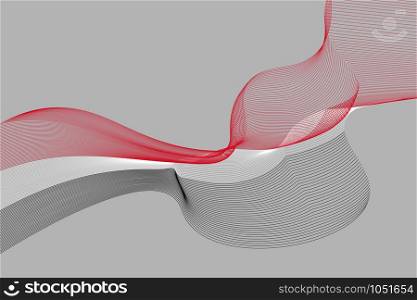 Abstract lines vector background. Colours of Egypt, Yemen flag. Eps10.