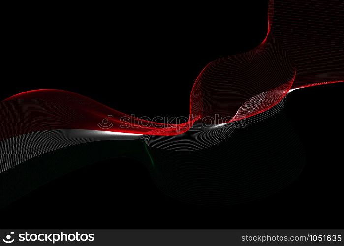 Abstract lines vector background. Colours of Hungary flag. Eps10.