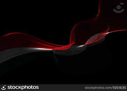 Abstract lines vector background. Colours of Hungary flag. Eps10.