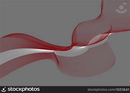 Abstract lines vector background. Colours of Latvia flag. Eps10.
